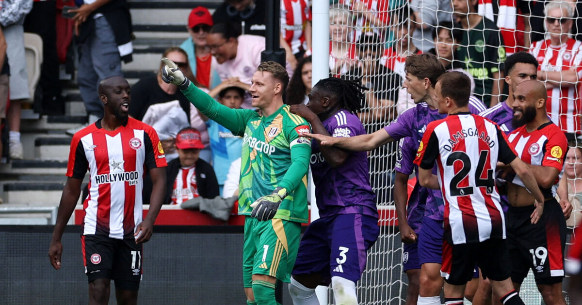Brentford taber danskeropgør efter dobbelt-comeback Soccer Football - Premier League - Brentford v Fulham - GTech Community Stadium, London, Britain - May 18, 2025 Fulham's Bernd Leno celebrates after saving a penalty from Brentford's Bryan Mbeumo REUTERS/Toby Melville EDITORIAL USE ONLY.NO USE WITH UNAUTHORIZED AUDIO, VIDEO, DATA, FIXTURE LISTS, CLUB/LEAGUE LOGOS OR 'LIVE' SERVICES. ONLINE IN-MATCH USE LIMITED TO 120 IMAGES, NO VIDEO EMULATION.NO USE IN BETTING, GAMES OR SINGLE CLUB/LEAGUE/PLAYER PUBLICATIONS. PLEASE CONTACT YOUR ACCOUNT REPRESENTATIVE FOR FURTHER DETAILS..