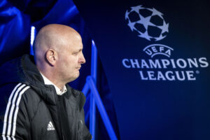 Peter Christiansen inden FCK's kamp mod Manchester City.