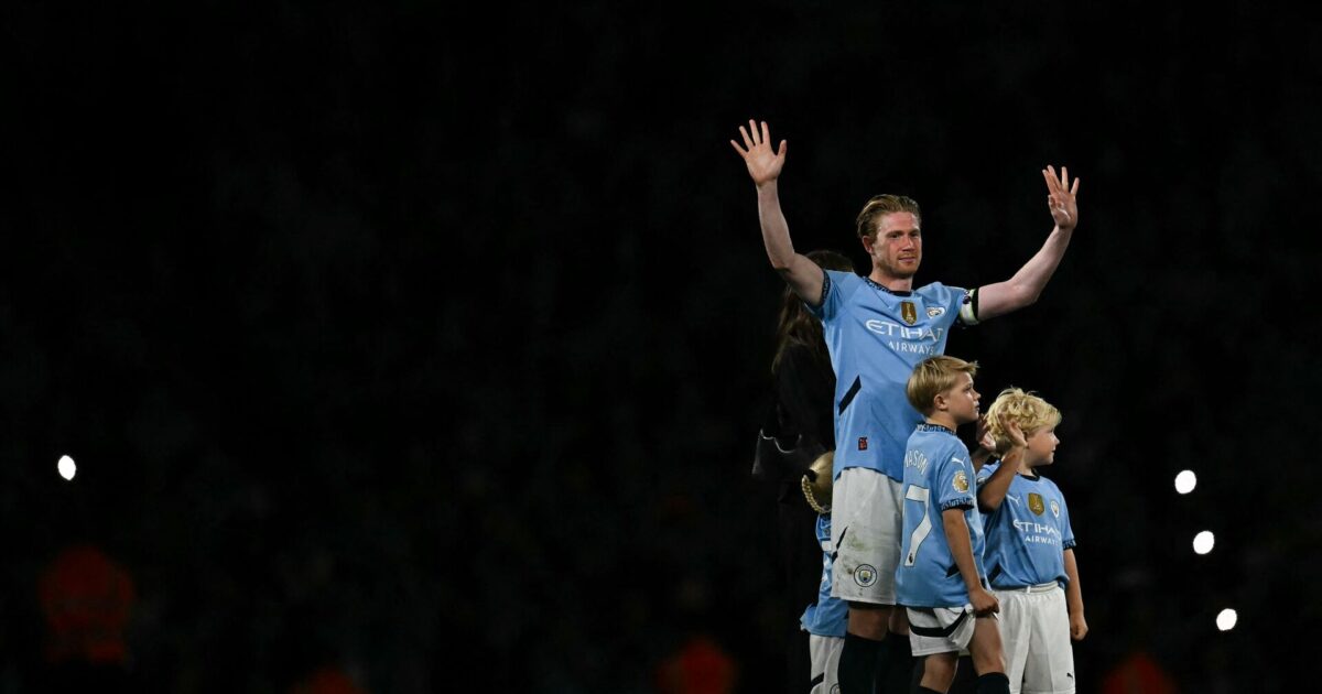 De Bruyne med kæk reference i afskedstale: Endelig lod I mig tale Foto: Photo by Paul ELLIS 