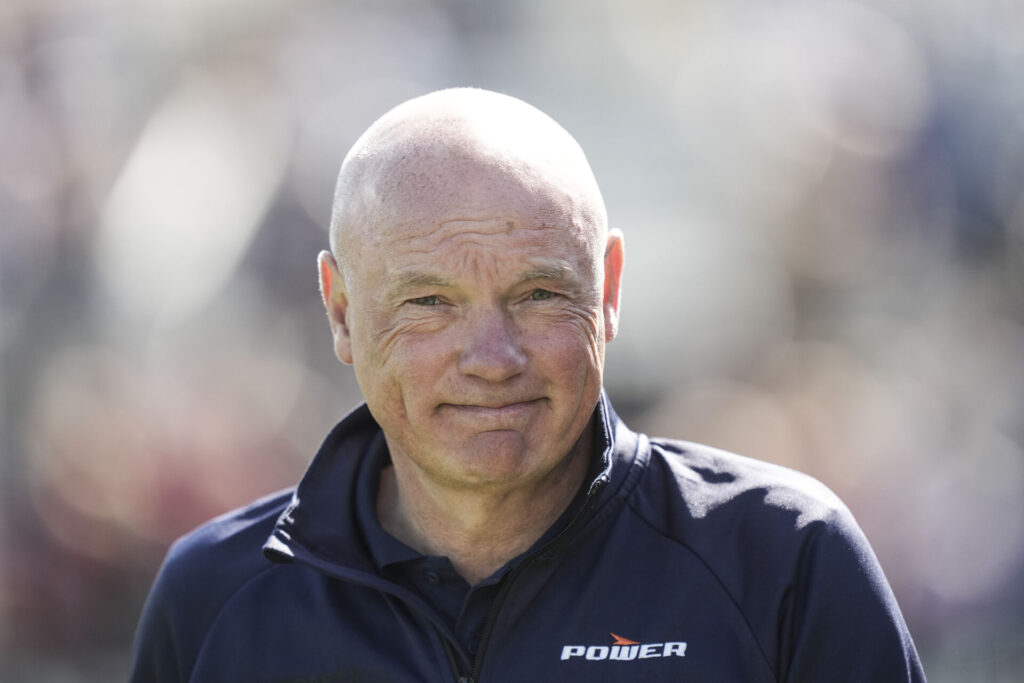 AGF-cheftræner Uwe Rösler med et skælmsk smil.