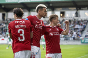 Vejle spiller jubler over scoring.