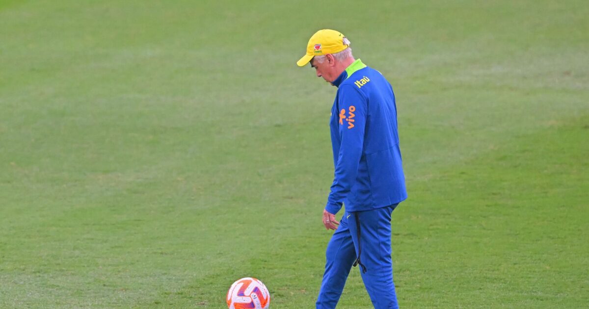 Ancelottis første kamp med Brasilien: Vinicius skal gøre det samme her Foto: Photo by Rodrigo BUENDIA 