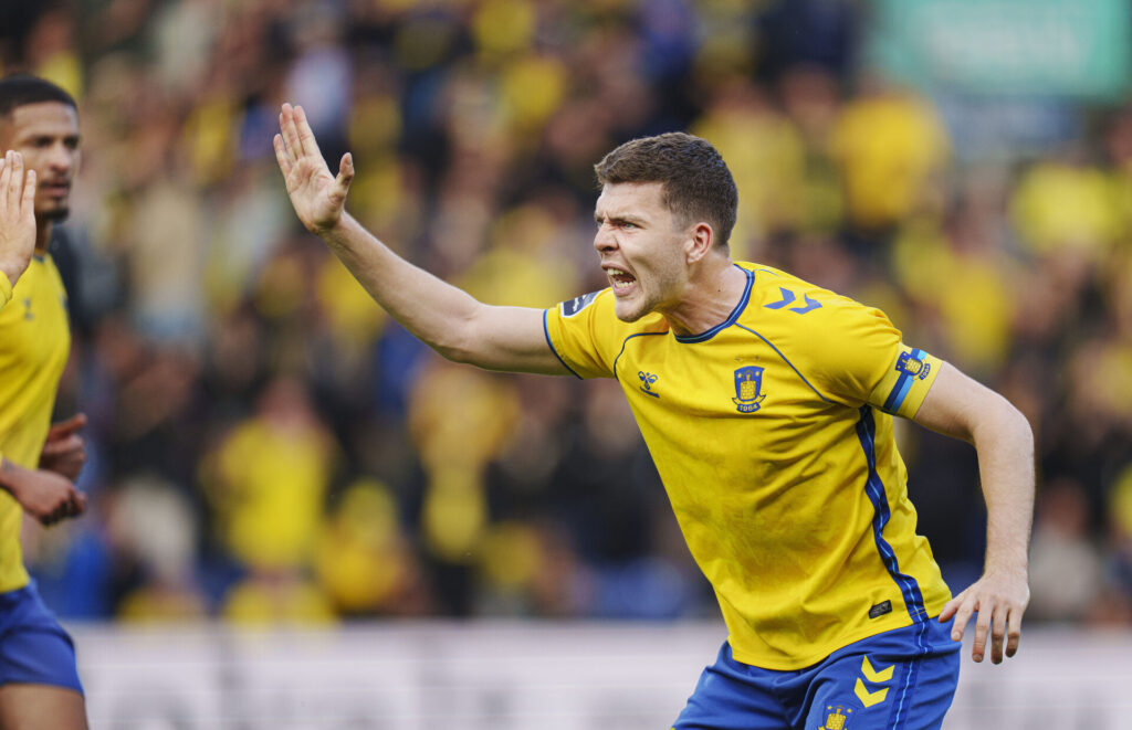 Jacob Rasmussen under en kamp for Brøndby.