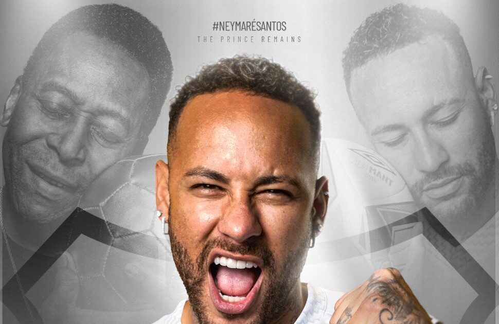 Kongen døde for to år siden – Nu forlænger Santos-prinsen Neymar Foto: Santos