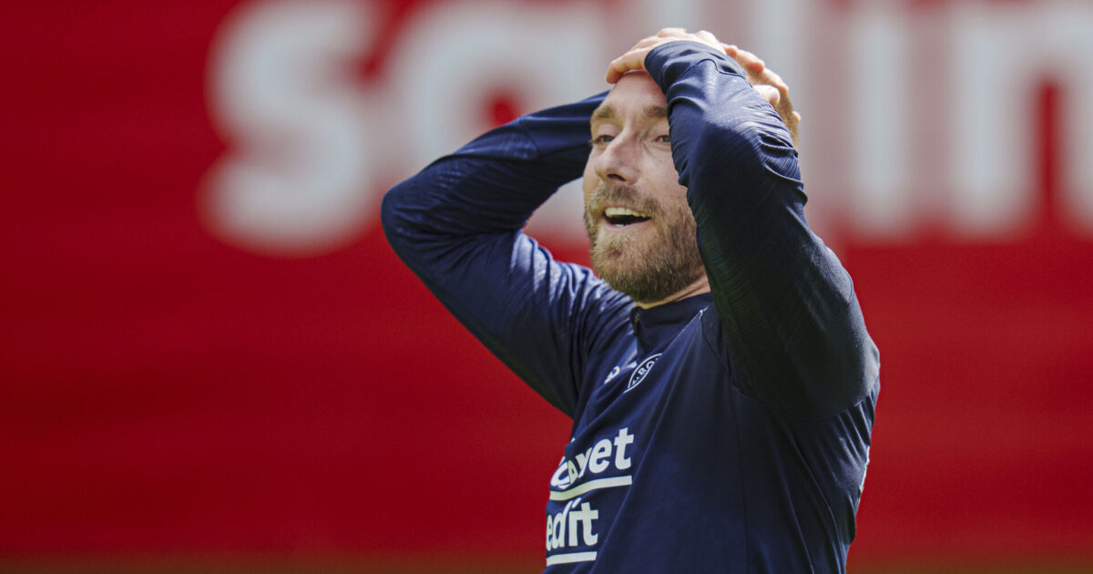 Eriksen maner rygte helt til jorden: Håber ikke, nogen har spillet penge på det Foto: Liselotte Sabroe/Ritzau Scanpix