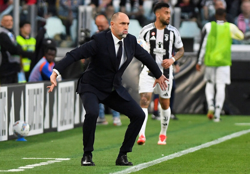 Igor Tudor på sidelinjen for Juventus.