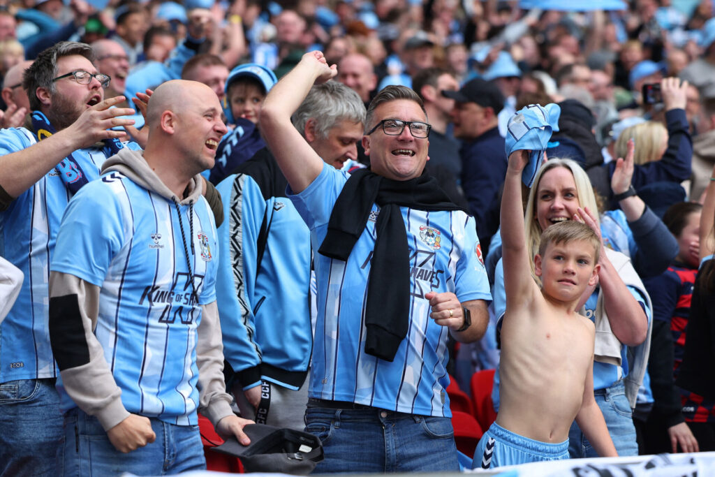 Manchester Citys fans jubler.