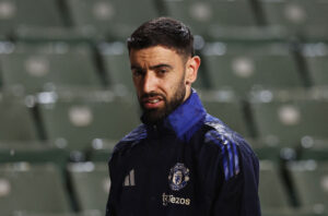 Bruno Fernandes under en Manchester united-træning