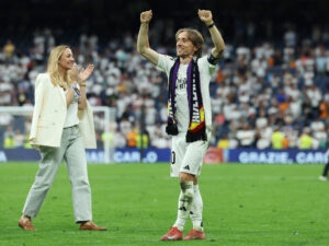 Luka Modric tager afsked med Santiago Bernabeu.