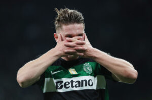 Viktor Gyokeres med sin berømte jubelscene.