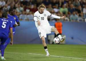 Nick Woltemade i semifinalen mod Frankrig.