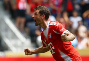 Thomas Müller jubler for Bayern München ved Klub-VM 2025.