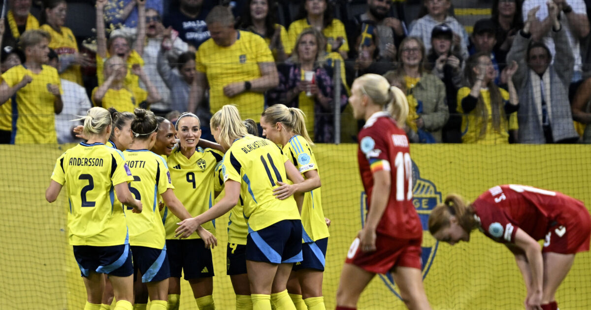 Dansk landsholdsfadæse: Lammetævet af svenskerne Foto: 10050 Pontus Lundahl/Scanpix 2025