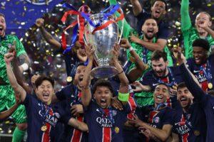 Paris Saint-Germain fejrer en Champions League-titel