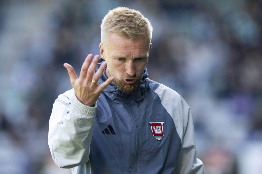 Steffen Kielstrup under en af Vejle Boldklubs kampe.
