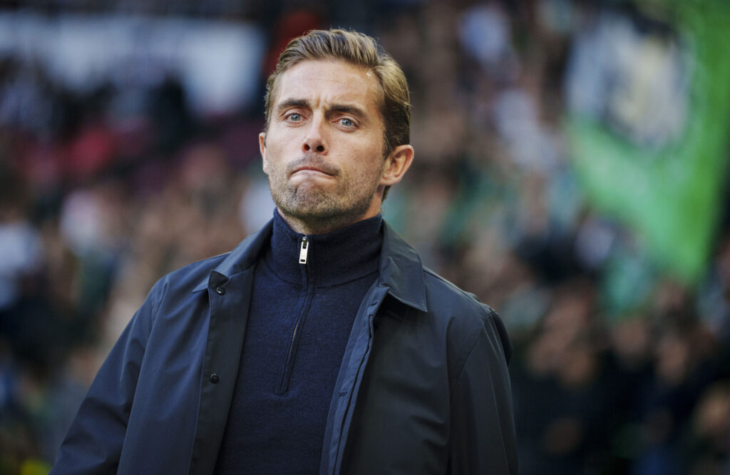 Jakob Poulsen under en kamp i spidsen for Viborg FF.