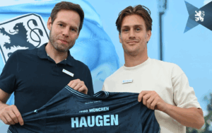 Sigurd Haugen efter af have skrevet under med TSV 1860 München