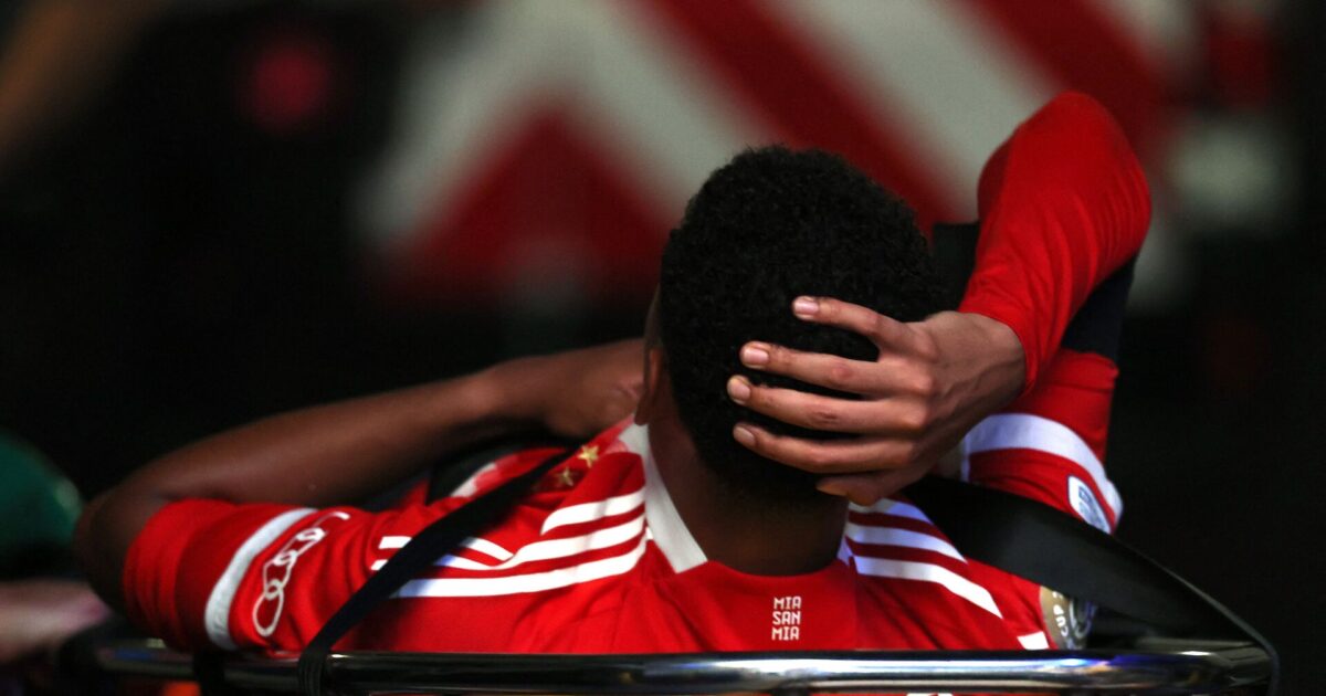 Musiala på hospitalet: Har muligvis brækket lægbenet Foto: Kevin C. Cox/AFP/Ritzau Scanpix