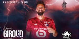 Olivier Giroud præsenteres i LOSC Lille.