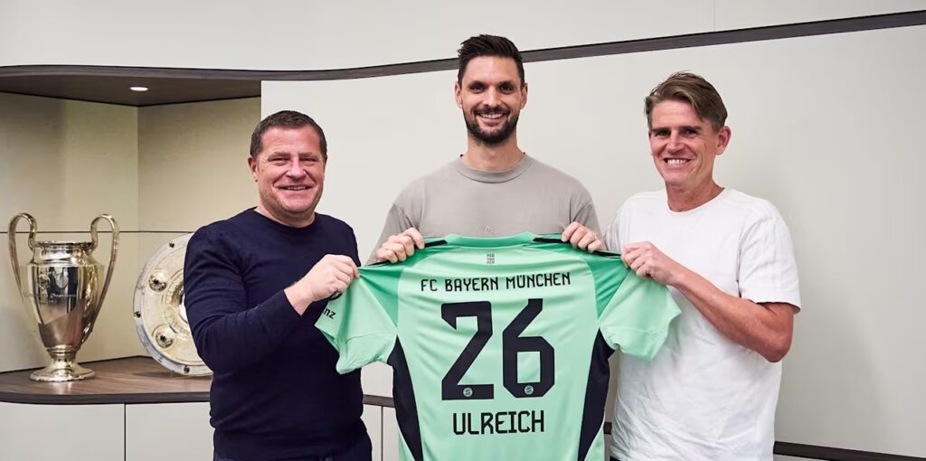 Sven Ulreich med sportsdirektør Max Eberl.