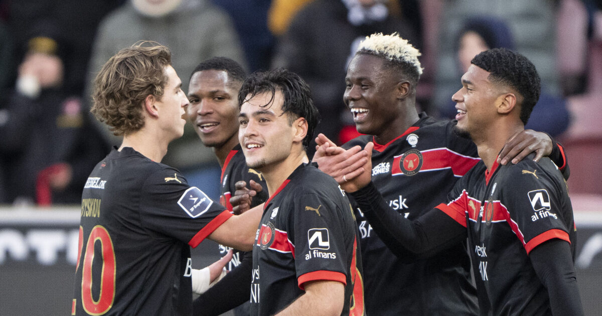 Kanonkasse i FCM’s storsejr over slovakisk mester Foto: Bo Amstrup/Ritzau Scanpix