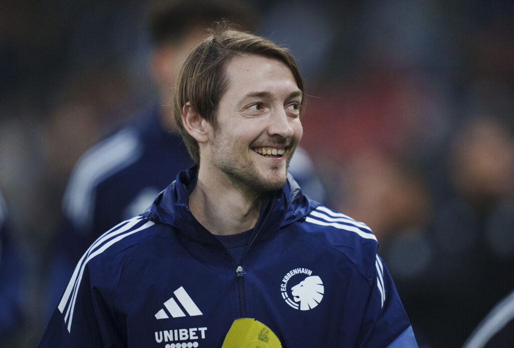 Rasmus Falk før en kamp for F.C. København