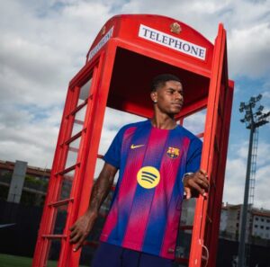Marcus Rashford præsenteret i Barca.