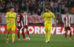 Kasper Høgh for Bodø Glimt i Europa League mod Olympiacos