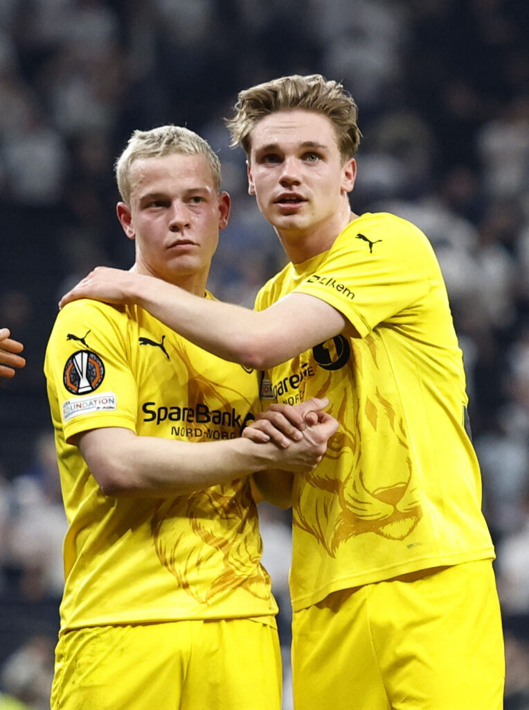 Jeppe Kjær og Sondre Auklend for Bodø/Glimt