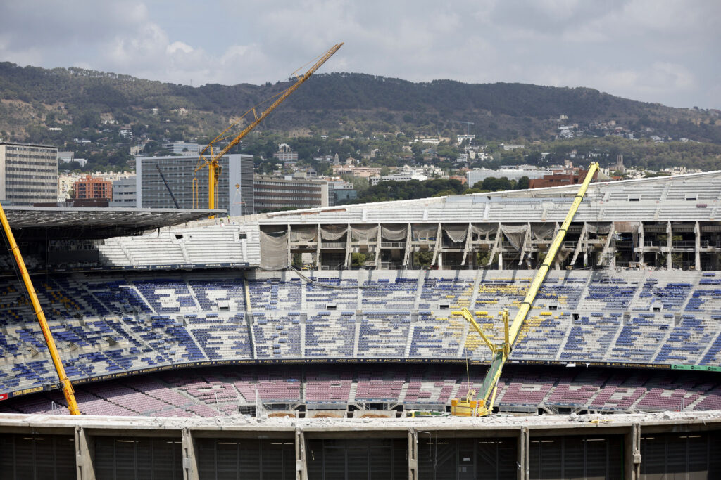 Camp Nou under renovation
