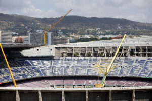 Camp Nou under renovation