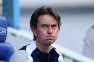 Thomas Frank på sidelinjen under en Tottenham Hotspur-kamp