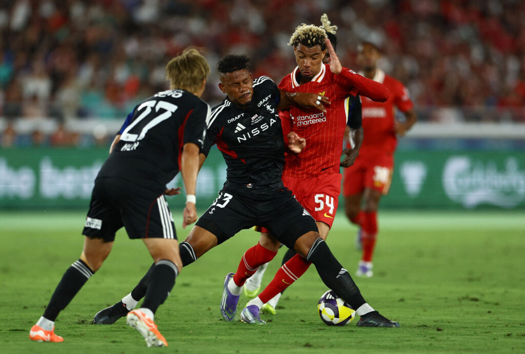 Hugo Ekitiké i aktion for Liverpool i Japan.