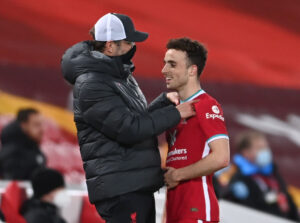 Jürgen Klopp sammen med Diogo Jota