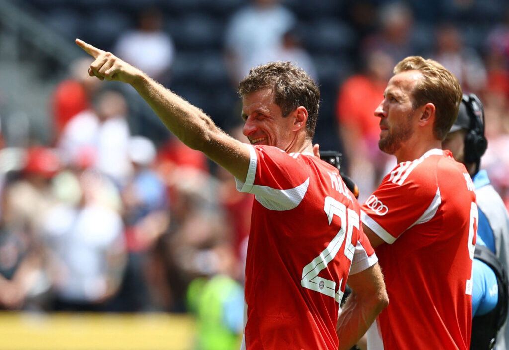 Thomas Müller for Bayern München efter kamp mod Auckland City ved Klub-VM