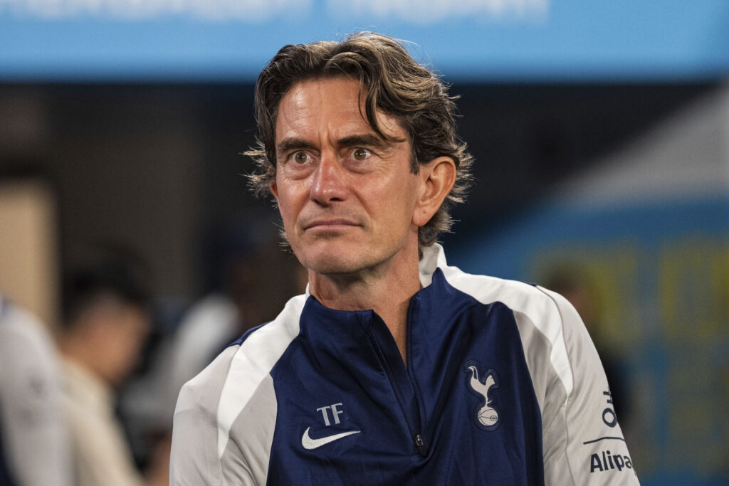 Thomas Frank under en Tottenham Hotspur-træningskamp