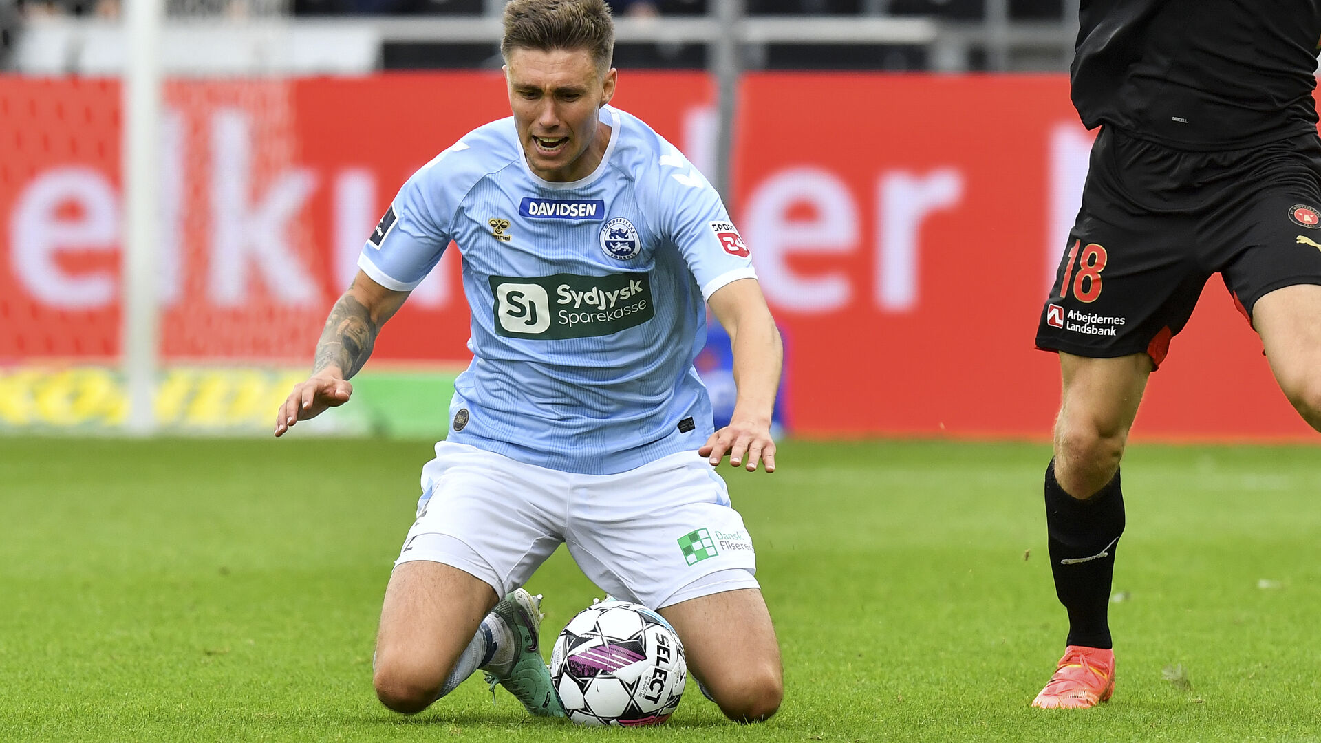 Dalton Wilkins i aktion for Sønderjyske Fodbold