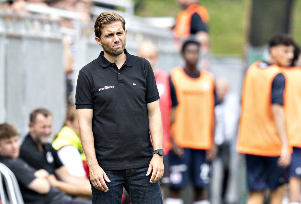Jakob Poulsen under AGF's kamp mod FC Midtjylland.
