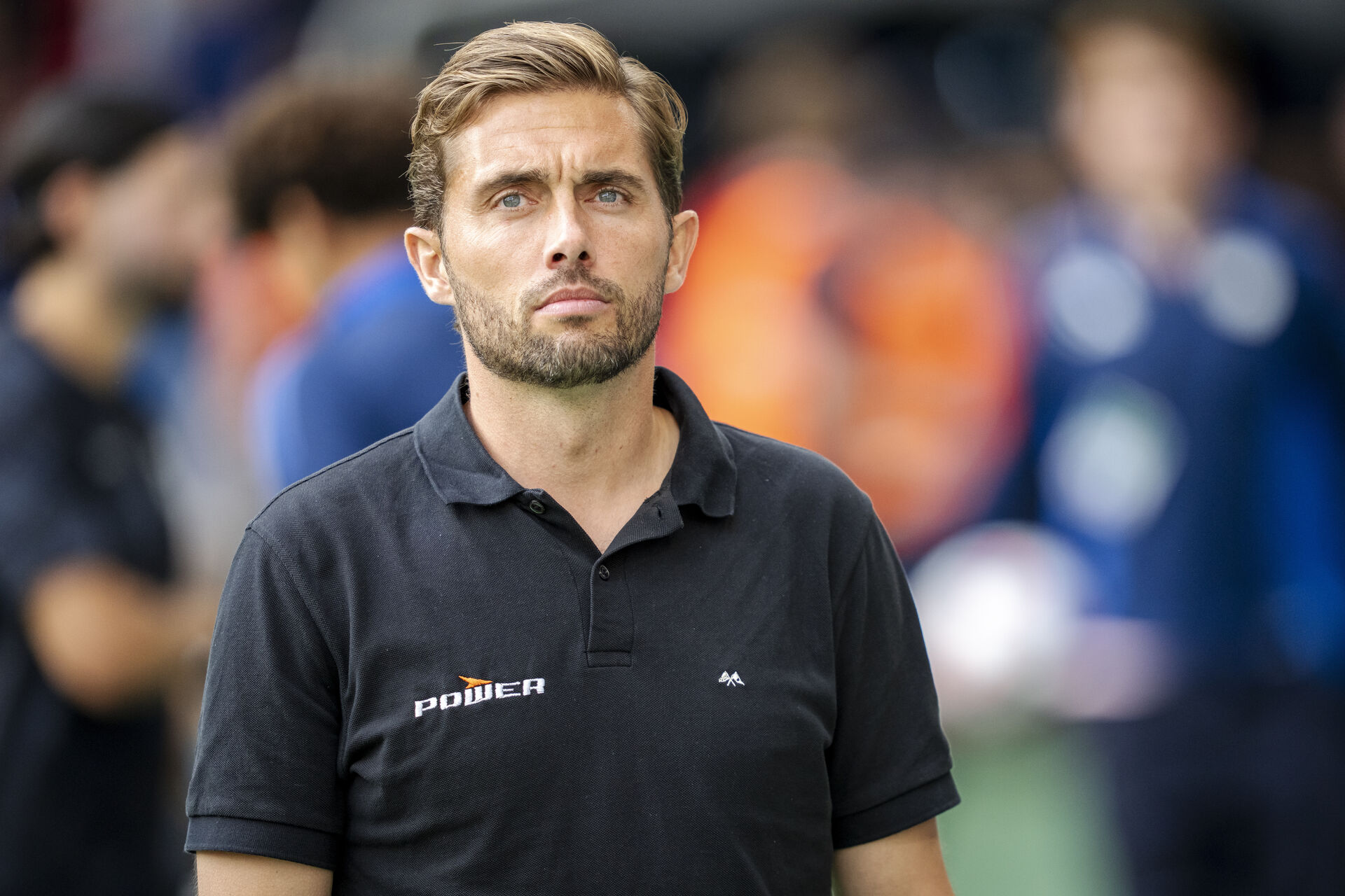 Jakob Poulsen på sidelinjen for AGF.