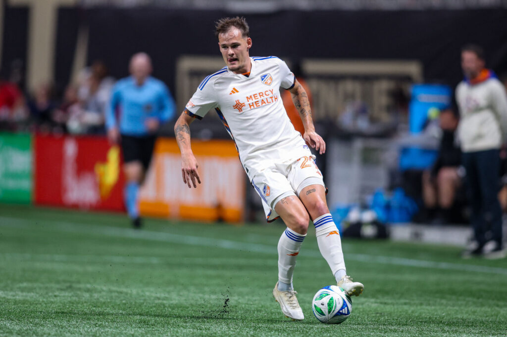 Lukas Engel i aktion for amerikanske Cincinnati