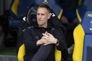 Frederik Birk under en Brøndby-kamp