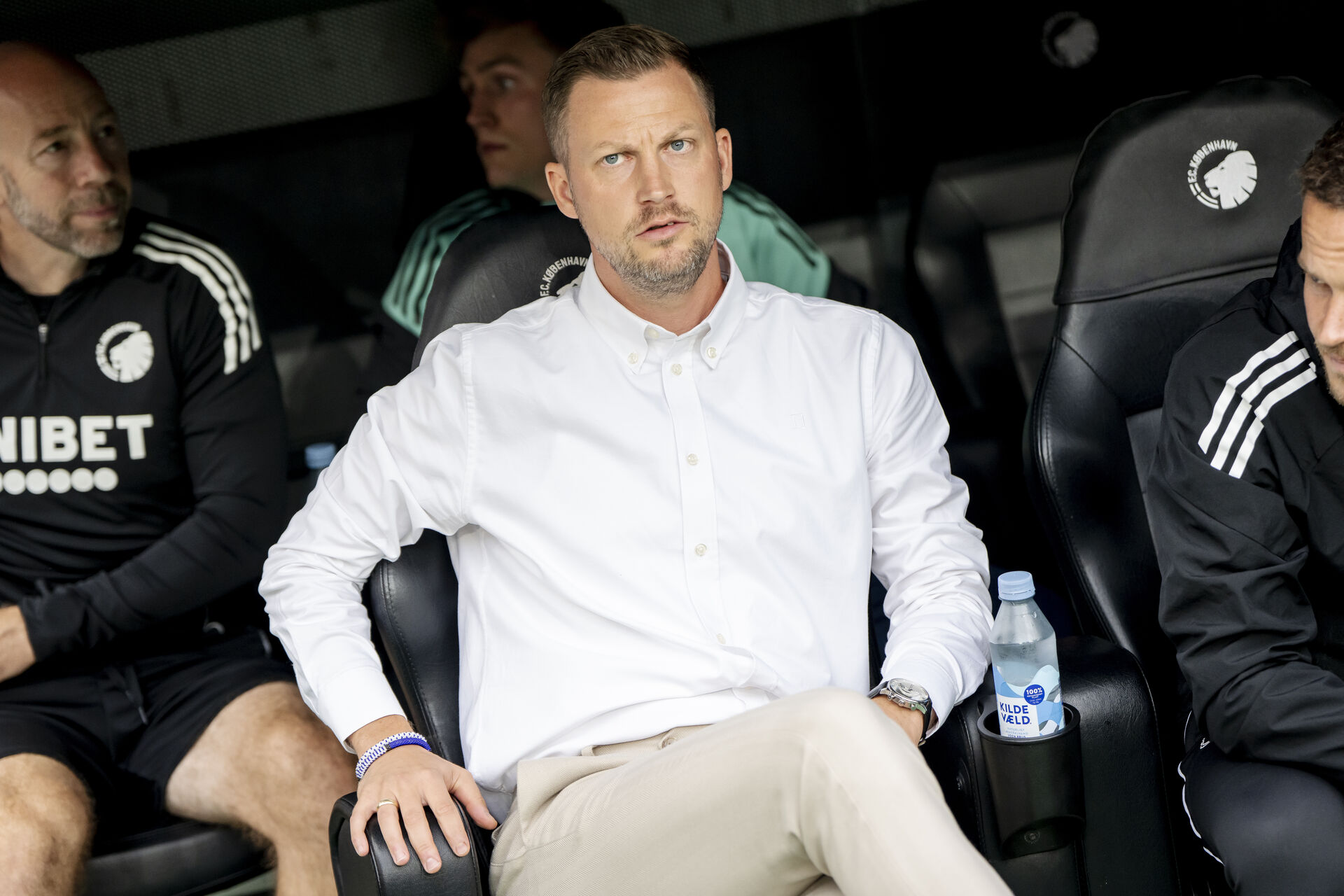 Jacob Neestrup i trænerstolen på F.C. København-bænken