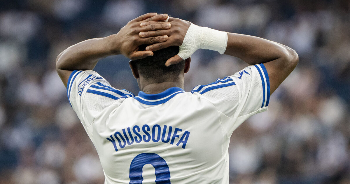 Neestrup om målløs Moukoko: Langsomt på vej Foto: Mads Claus Rasmussen/Ritzau Scanpix