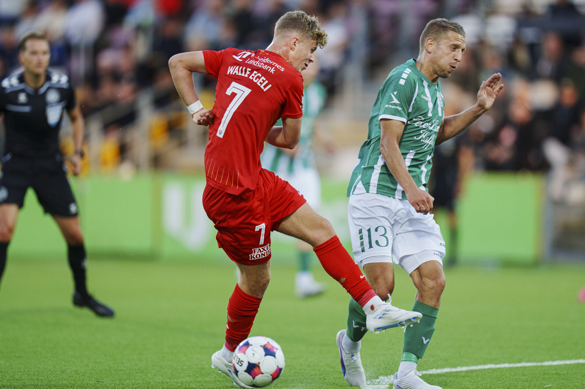 Jeppe Grønning i kamp mod FC Nordsjælland.