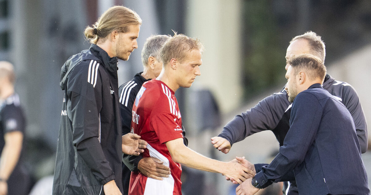 Vejle-dynamo i voldsomt sammenstød: Det så ikke godt ud Foto: Frank Cilius/Ritzau Scanpix