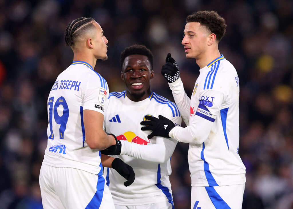 Mateo Joseph, Wilfired Gnonto og Ethan Ampadu for Leeds United