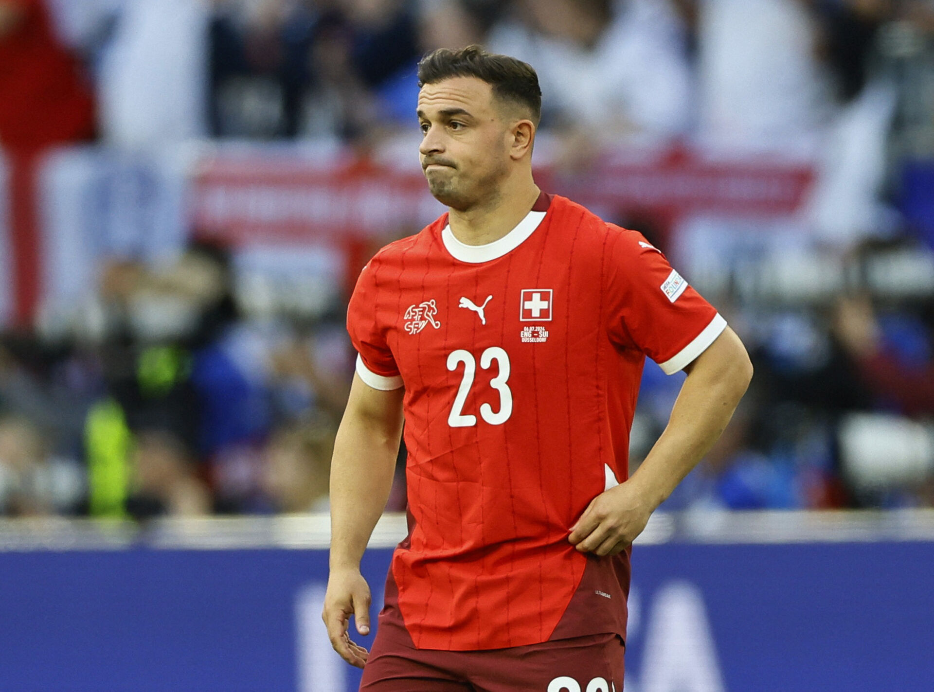 Xherdan Shaqiri til landskamp med Schweiz.