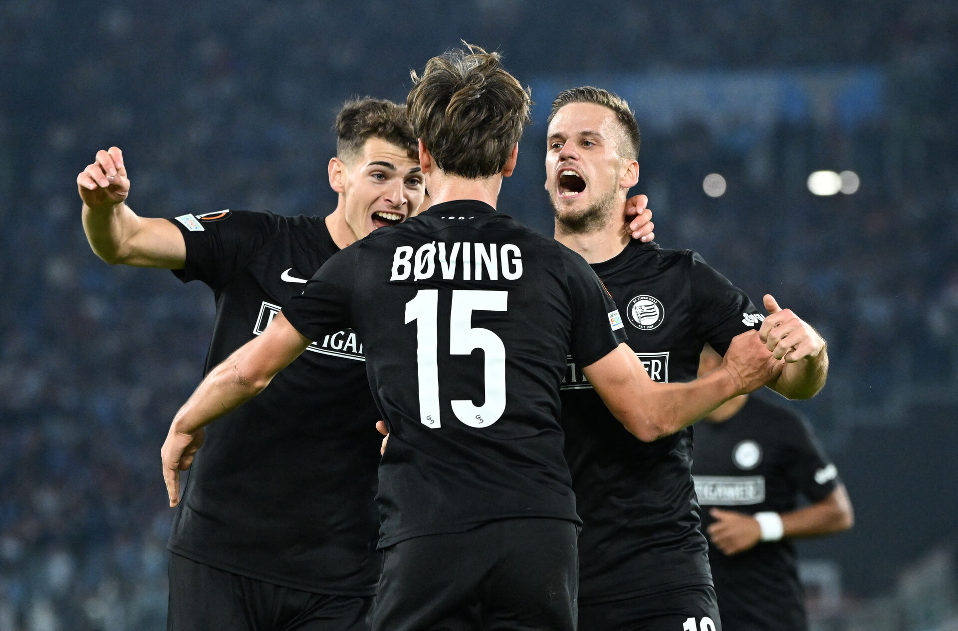 Sturm Graz-spillerne jubler.