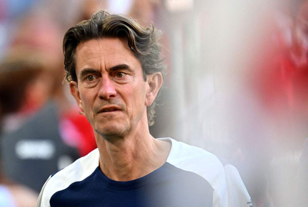 Thomas Frank under en Tottenham-kamp