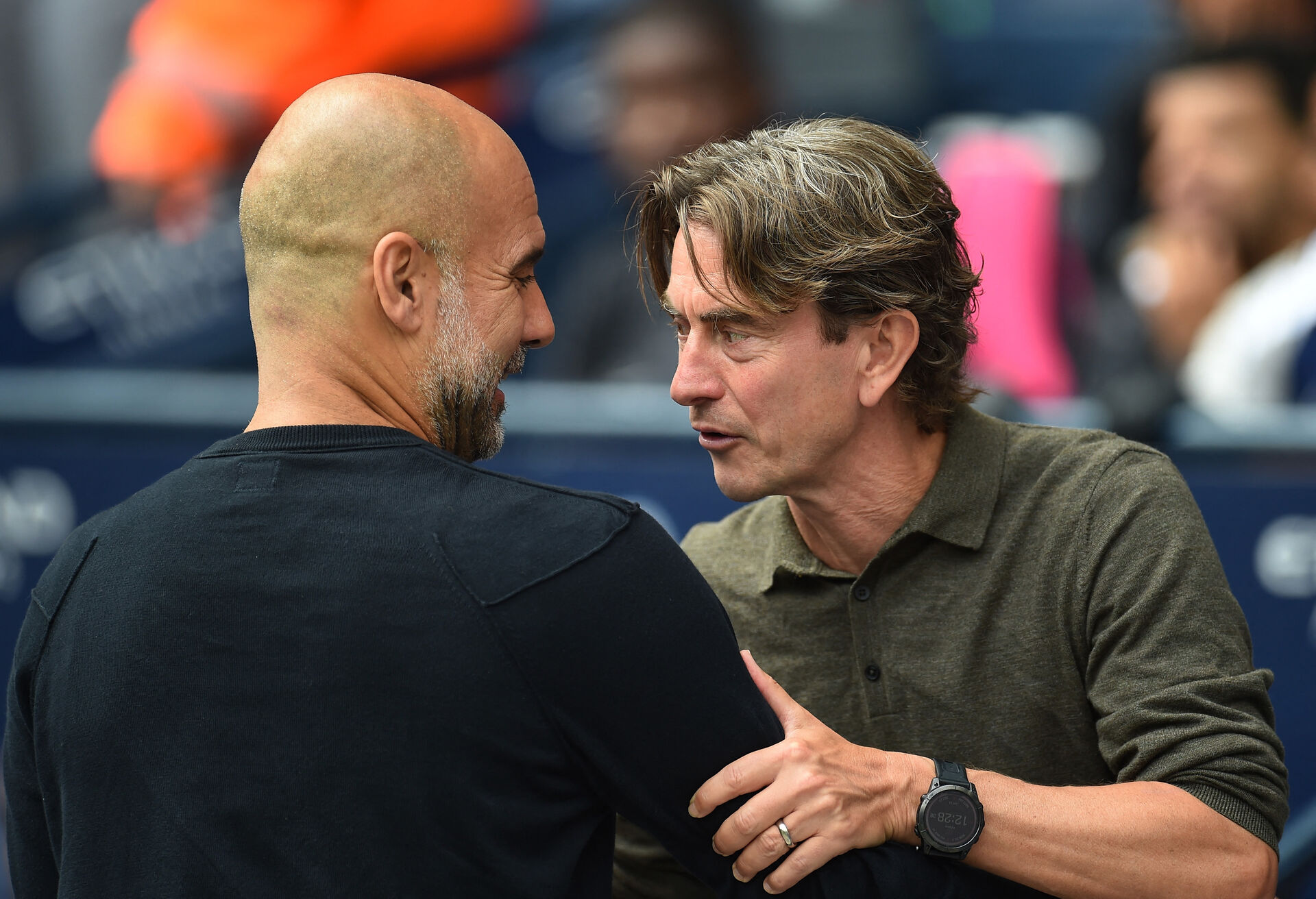 Thomas Frank siger tak for kampen til Pep Guardiola.